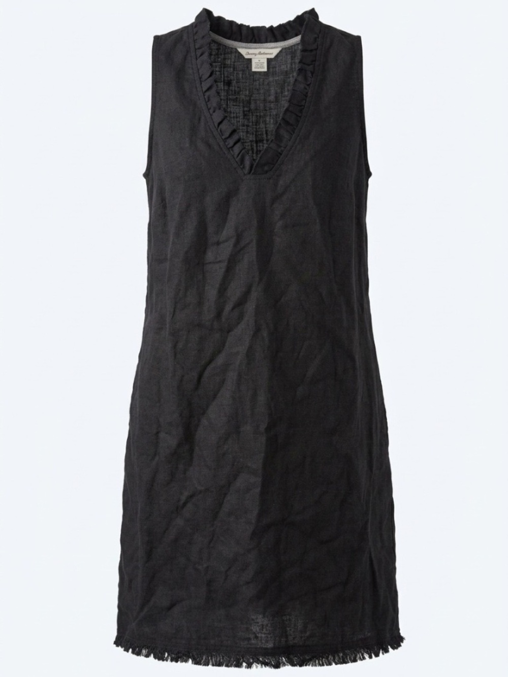 Two Palms Double Ruffle Linen Dress - size small